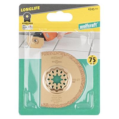 Wolfcraft Segmentblad | "Expert" | Hard metaal-bestrooid | STARLOCK-centreerhals | Ø75mm | 1 stuk - 4245000 Wolfcraft Segmentblad | "Expert" | Hard metaal-bestrooid | STARLOCK-centreerhals | Ø75mm | 1 stuk - 4245000