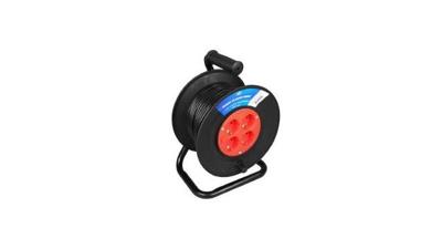 Haspel 25 meter 4V 3 x 1,0 mm2 met randaarde en thermische beveiliging
