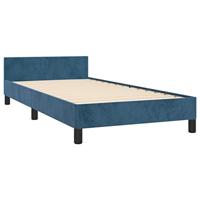 Bedframe zonder matras 80x200 cm fluweel donkerblauw - thumbnail