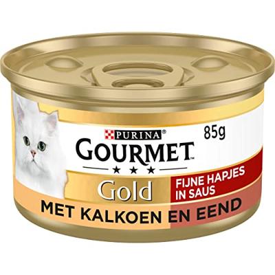 GOURMET GOLD FIJNE HAPJES KALKOEN / EEND 85 GR - thumbnail