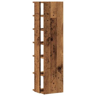 VidaXL Schoenenkasten 2 st 28x27x102 cm bewerkt hout oud houtkleurig VidaXL Schoenenkasten 2 st 28x27x102 cm bewerkt hout oud houtkleurig