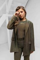 Malelions Sparkling Oversized Blazer Dames Goud - Maat XS - Kleur: Goud | Soccerfanshop - thumbnail