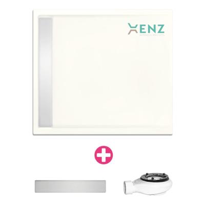 MegaBath Douchebak Easy Tray 90X90X5 cm Wit Mat Of Glans - Douchebak Mat Wit