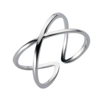 Sterling Silver Simple cross open ring sieraden - thumbnail