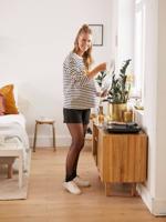 Zwangerschapsshort in tricot zwart - thumbnail