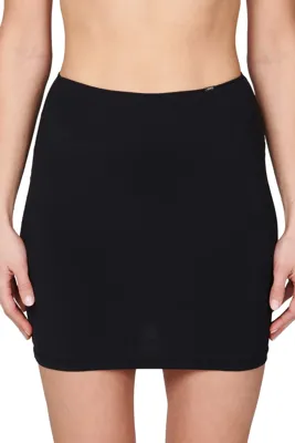 Korte onderrok dames- 40 CM - Gladde onderrok - wit - zwart - huidskeur