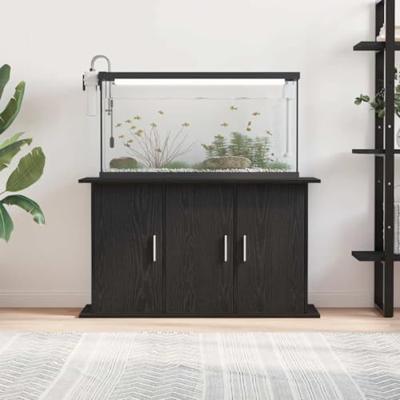 Aquariumstandaard 101x41x58 cm spaanplaat zwart eikenkleurig