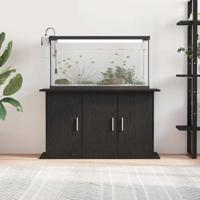 Aquariumstandaard 101x41x58 cm spaanplaat zwart eikenkleurig - thumbnail