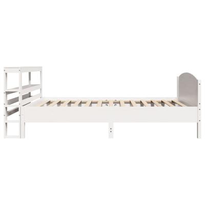 Bedframe zonder matras massief grenenhout wit 150x200 cm Bedframe zonder matras massief grenenhout wit 150x200 cm
