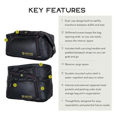 Nemo Double Haul Convertible 100L Duffel
