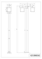 Trio BuitenlantaarnCubango 2-lichts antraciet - 421560242 - thumbnail