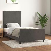 Bedframe zonder matras 80x200 cm fluweel donkergrijs - thumbnail