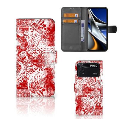 Telefoonhoesje met Naam Xiaomi Poco X4 Pro 5G Angel Skull Rood Telefoonhoesje met Naam Xiaomi Poco X4 Pro 5G Angel Skull Rood