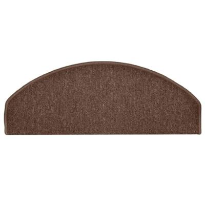 VidaXL Trapmatten 15 st 65x24x4 cm bruin halfrond groot
