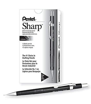 Pentel vulpotlood voor potloodstiften: 0,5 mm, zwarte houder