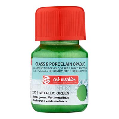 Royal Talens Talens Art Creation Glass & Porcelain Dekkend Fles 30 ml - Metallic Groen 8201
