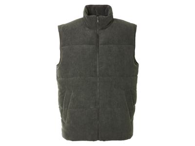 esmara Men Corduroy heren bodywarmer (Donkergroen, XXL)
