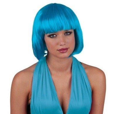 Pruik bobline felblauw