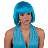 Pruik bobline felblauw - thumbnail