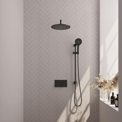 Thermostatische inbouw regendouche Black Edition SET 70 - Mat Zwart Thermostatische inbouw regendouche Black Edition SET 70 - Mat Zwart