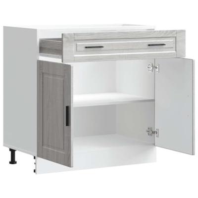 Keuken onderkast "Porto" bewerkt hout grijs sonoma eiken Keuken onderkast "Porto" bewerkt hout grijs sonoma eiken