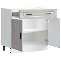 Keuken onderkast "Porto" bewerkt hout grijs sonoma eiken - thumbnail