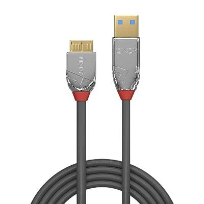 LINDY Cromo Line 36656 0, 5 m USB 3.0 type A naar Micro-B kabel, antraciet