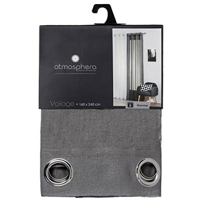 Gordijn Atmosphera VISOR TRANSPARENTE Vison Polyester (240 x 140 cm)