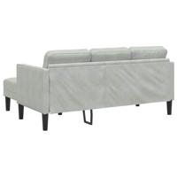 Bankstel 2 pcs Lichtgrijs 173 x 131 x 67 cm Fluweel - thumbnail