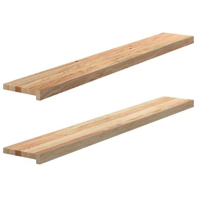 Vensterbanken 2 st onbehandeld 140x20x2 cm massief eikenhout Vensterbanken 2 st onbehandeld 140x20x2 cm massief eikenhout