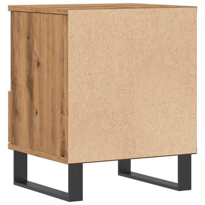 Nachtkastjes 2 st 40x35x50cm bewerkt hout artisanaal eikenkleur