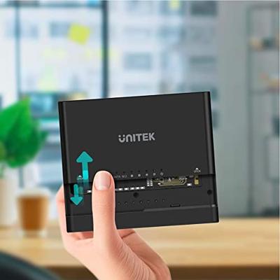 UNITEK S1222A tussenstuk voor kabels USB 3.2 SATA 2,5/3,5' & M.2 PCIE/NVME Zwart