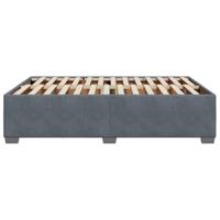 Bedframe zonder matras 140x200 cm fluweel donkergrijs - thumbnail