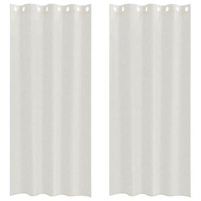 VidaXL Voile gordijn met gordijnen 2 pcs crème 260 x 140 cm polyester VidaXL Voile gordijn met gordijnen 2 pcs crème 260 x 140 cm polyester