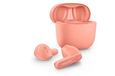 Philips TAT2236PK/00 Draadloze Oordopjes, In-Ear zonder Ear Tips, Oplaadcase, Water- en Zweetbestendig, Bluetooth, 18 Uur Speeltijd, Ingebouwde Microfoon, Slank Ontwerp, Comfortabele Pasvorm, Roze