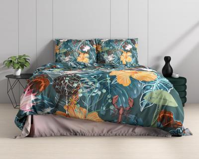 RoyalTextile - Calanthe Dekbedovertrek Katoen-Satijn - Groen - 240 x 220 RoyalTextile - Calanthe Dekbedovertrek Katoen-Satijn - Groen - 240 x 220