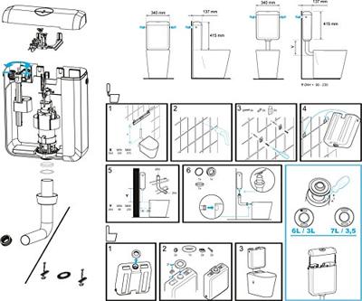 Cornat Spoelkast Leda New Duo Wi - SPK1400 Cornat Spoelkast Leda New Duo Wi - SPK1400