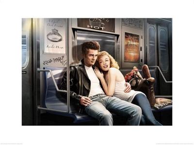 Kunstdruk JJ Brando - Subway Ride 80x60cm Kunstdruk JJ Brando - Subway Ride 80x60cm