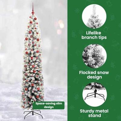 VidaXL Kunstkerstboom groen 210 cm pvc en staal en kunststof