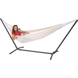 Hangmat met Standaard Eénpersoons 'Easy & Classic' White - Wit / Ecru - Tropilex ®