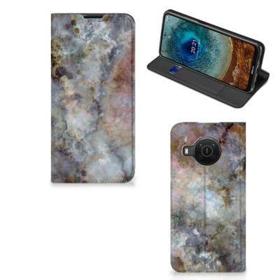 Nokia X20 | X10 | Standcase | Marmer Grijs Nokia X20 | X10 | Standcase | Marmer Grijs