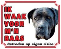 Cane Corso Waakbord - Ik waak voor mijn baas - thumbnail