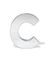 HEMA Discoletter C 10x9x10cm (zilver) - thumbnail