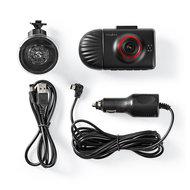 Dash Cam | 1440P@30fps | 12.0 MPixel | 2.31 " | LCD | Tweevoudige camera | Parkeer sensor | Bewegingsdetectie | Nachtzicht | Rood / Zwart - thumbnail