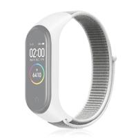 Slimme horloge nylon geweven polsband horloge band voor Xiaomi mi band 3/4 (wit) - thumbnail