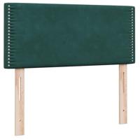 Boxspring met matras fluweel donkergroen 80x220 cm - thumbnail