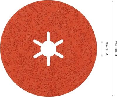 Bosch Accessories 2608621816 Fiberschijf Diameter 100 mm Korrelgrootte (num): 36 25 stuk(s)