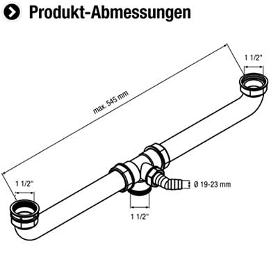Cornat Sifonverbinding Spoelbak 6/4 Centr. - T353910R Cornat Sifonverbinding Spoelbak 6/4 Centr. - T353910R