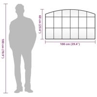 VidaXL Wandspiegel boog 100x60 cm ijzer zwart - thumbnail