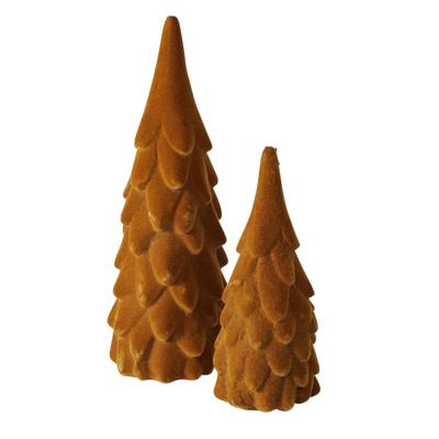 Boltze Home Beeld kerstboom bruin 2-delig fluweel Boltze Home Beeld kerstboom bruin 2-delig fluweel